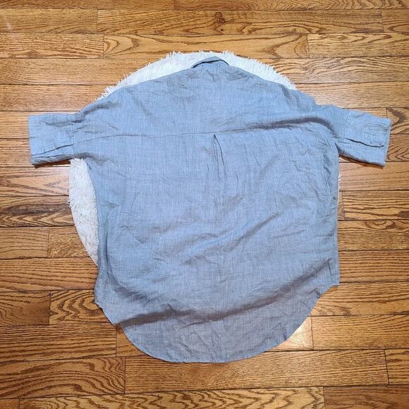 Harlowe & Graham Chambray Dolman Button Down - Picture 4 of 4